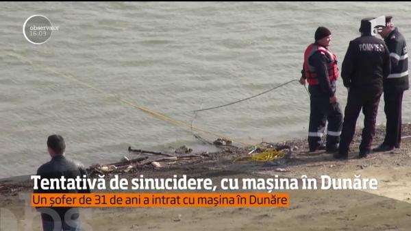 Maşina scufundată în Dunăre a fost găsită. Ce s-a întâmplat cu şoferul