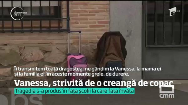 DRAMĂ cumplită! O fetiţă româncă stabilită în Spania, ucisă de o creangă de copac, pusă la pământ de o furtună puternică