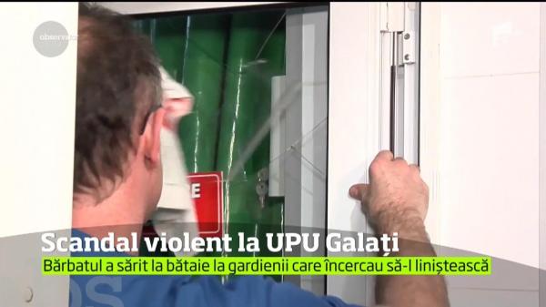 Scandal cu AMENINŢĂRI CU MOARTEA la Spitalul de Urgenţe din Galaţi. Un bărbat nervos a fost potolit doar de jandarmi