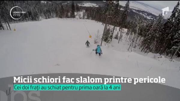 Micii schiori, slalom în afara pârtiilor, printre copaci şi prăpăstii