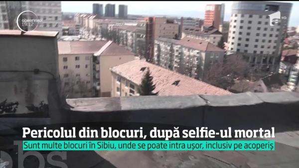 Mai multe blocuri turn din Sibiu atrag adolescenţii să îşi facă selfiuri la înălţime