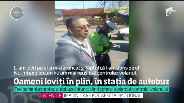 Scene teribile au fost surprinse în Bucureşti. Trei oameni au ajuns la spital după ce un şofer i-a lovit în plin, în staţia de autobuz