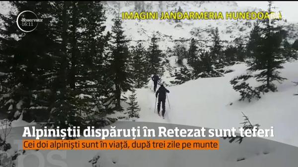 Cei doi alpinişti dispăruţi sâmbătă în Retezat sunt în viaţă! Au supravieţuit aproape trei tile în viscol