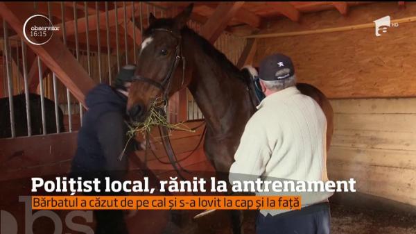 Un poliţist ieşean s-a rănit învăţând să călărească. Urmează să facă parte din patrulele călare ale Poliţiei Locale