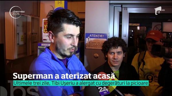Tibi Uşeriu, întâmpinat ca un EROU la întorcerea acasă de la Cercul Polar, după Ultramaratonul câştigat pentru a doua oară