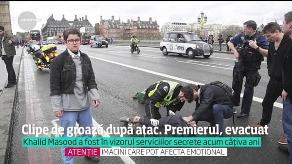 Filmul atentatului terorist de la Londra. Au urmat clipe de groază după atac, Premierul a fost evacuat de urgenţă