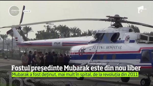 Hosni Mubarak, care era acuzat de crimă, a fost pus în libertate