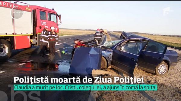 Viaţa Claudiei, poliţista moartă în accidentul tragic din Alexandria, a depins de O SECUNDĂ de neatenţie. Acasă o aşteptau cei doi copii
