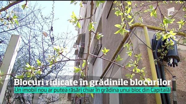Se întâmplă în Bucureşti! Imobil nou, ridicat chiar în grădina unui alt bloc din Capitală