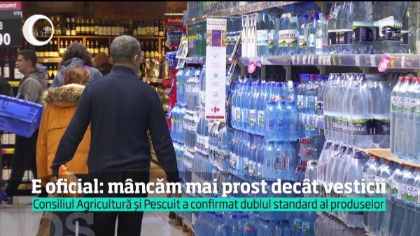 Românii mănâncă produse de o calitate mai slabă decât locuitorii din vestul continentului
