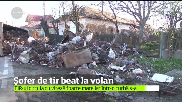 Şofer de TIR băut la volan, la un pas să producă o tragedie (VIDEO)