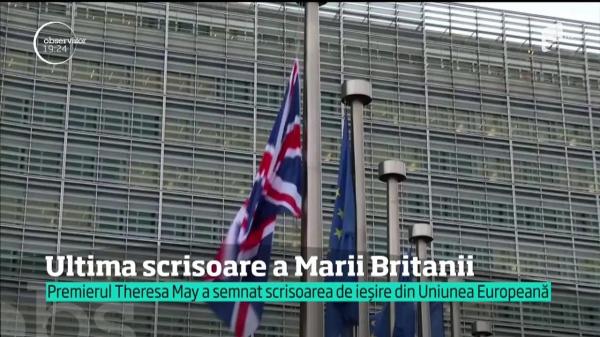 Premierul Theresa May a depus actele pentru divorţul istoric al britanicilor de Europa