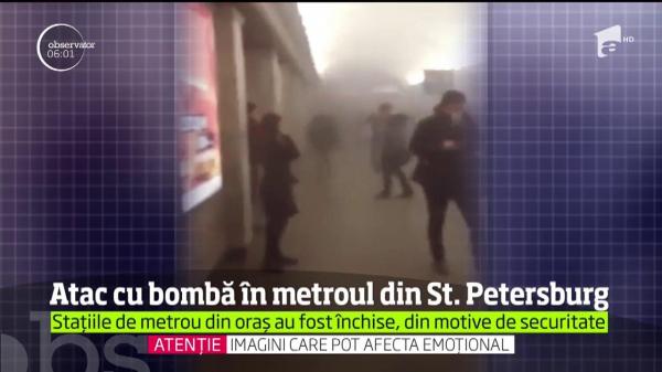 Sankt Petersburg, lovit de TERORISM! 11 persoane şi-au pierdut viaţa după explozia de la metrou. Bilanţul morţilor ar putea fi mai mare