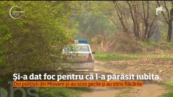Iubita l-a părăsit pentru că o rupea cu bătaia, dar şi-a dat foc, supărat că nu se mai întoarce la el
