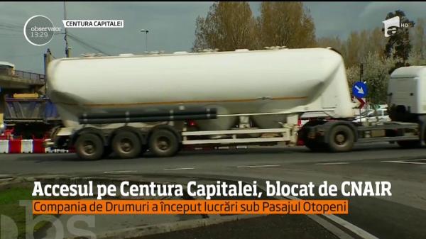 Circulaţia pe Şoseaua de Centură a Capitalei, blocată de CNAIR (VIDEO)