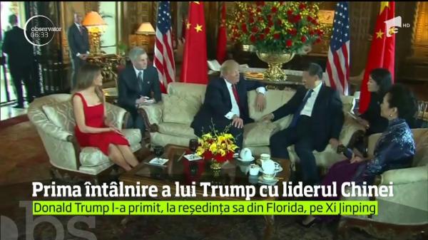 Prima întâlnire a preşedintelui Donald Trump cu liderul Chinei, Xi Jinping