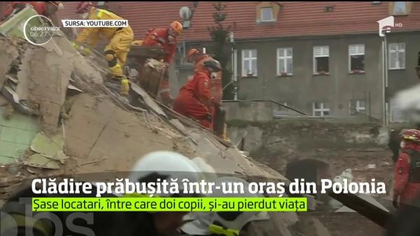 TRAGEDIE în Polonia: Un bloc de locuinţe s-a PRĂBUŞIT. Şase persoane au MURIT, între care doi COPII