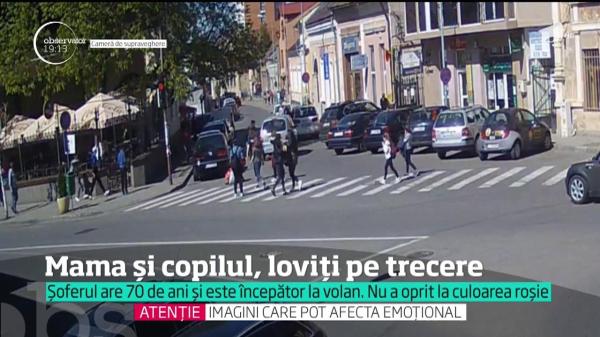 Scene DRAMATICE! O mamă care traversa strada cu un copil în brațe a fost LOVITĂ pe trecerea de pietoni