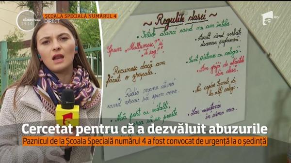 Paznicul care a dezvăluit abuzurile de la Şcoala Specială din Capitală, cercetat disciplinar (VIDEO)