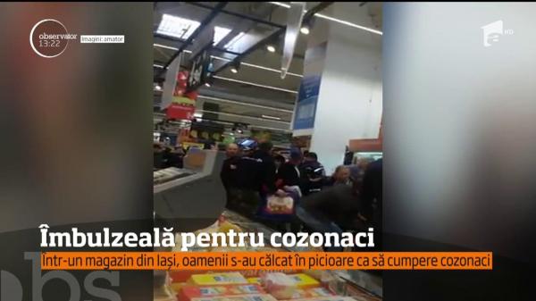 S-au CĂLCAT ÎN PICIOARE pentru cozonac proaspăt! A fost nevoie de intervenţia agenţilor de pază!
