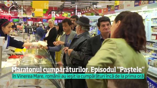 Forfotă mare în pieţe şi magazine. În Vinerea Mare, românii au ieşit la cumpărături încă de la prima oră