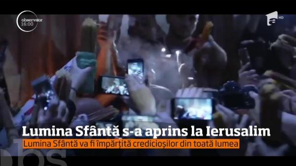 Lumina Sfântă s-a aprins la Ierusalim! Flacăra Sfântă va fi adusă în România