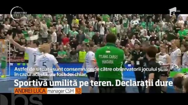 TENSIUNE MAXIMĂ la meciul de handbal CSM Bucureşti - Ferencvaros! Portarul Paula Ungureanu, ţinta suporterilor maghiari