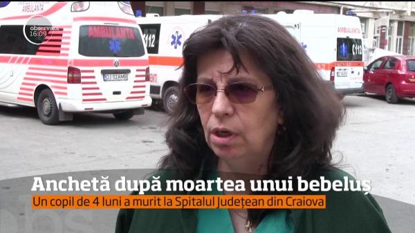 Anchetă la Spitalul din Craiova, după ce părinţii acuză medicii că au deconectat aparatele care îl ţineau în viaţă pe bebeluşul lor