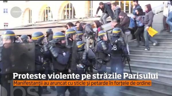 Violenţe la Paris, după primului tur de scrutin al alegerilor prezidenţiale din Franţa