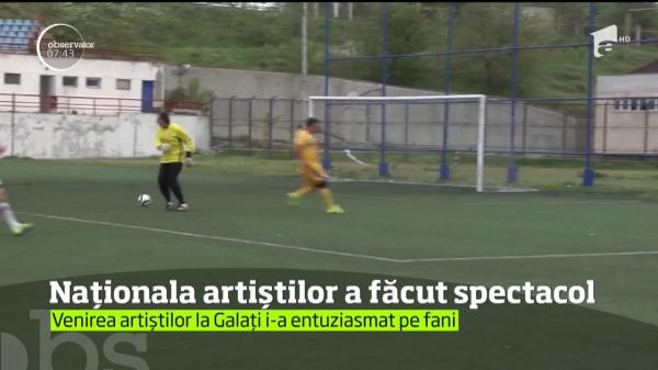 Naţionala de fotbal a artiştilor, meci dur cu fostele glorii ale Oţelului Galaţi