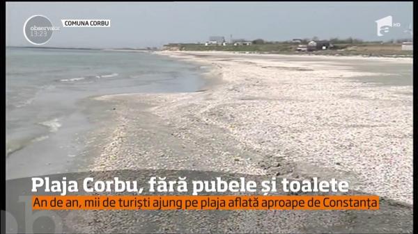 Plaja Corbu, fără pubele și toalete ecologice nici la vară (VIDEO)