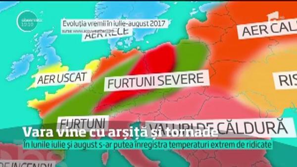 AVERTISMENT METEO! Ne aşteaptă o vară fierbinte. Valurile de căldură vor fi întrerupte de TORNADE