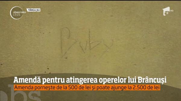 Operele lui Constantin Brâncuşi de la Târgu Jiu, protejate cu amenzi de până la 2.500 lei (VIDEO)