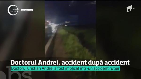 Medicul Cristian Andrei, de urgenţă la spital, în urma unui accident rutier. Al doilea într-o lună, pe aceeaşi şosea