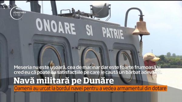 Prima navă militară acostată în Portul Moldova Veche din Caraş Severin, după o jumătate de veac