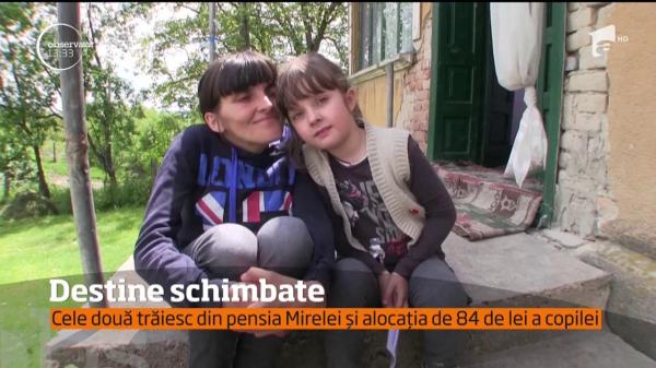 Două suflete trăiesc într-o căsuţă dărăpănată din Bistriţa. Maria şi mama ei trăiesc doar dintr-o pensie şi o alocaţie