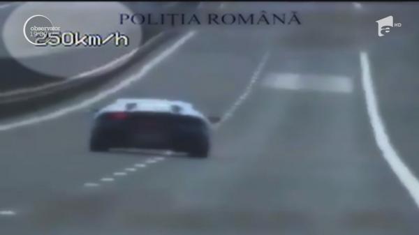 Oare voia să decoleze? Imaginile goanei nebune a unui șofer bucureștean, cu 254 de kilometri pe oră, pe Autostrada Sibiu-Deva