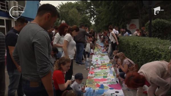 Gălăţenii şi-au propus să intre în Cartea Recordurilor cu cea mai lungă pictură din lume
