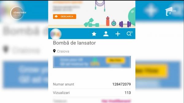 La Coţofenii din Faţă s-a găsit o bombă şi un poliţist a scos-o la vânzare pe internet