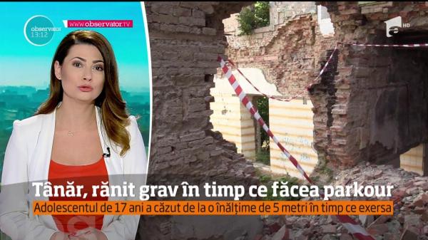 Un adolescent de 17 ani, practicant de sporturi extreme, e în comă, după ce a căzut de la 5 metri