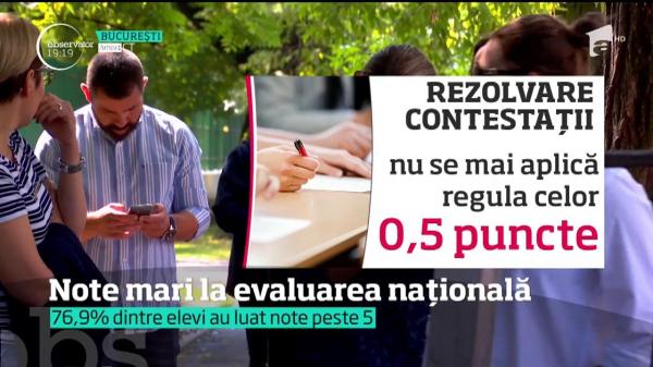 Note mari la Evaluarea Naţională! Avem un număr DUBLU de NOTE DE 10 faţă de anul trecut