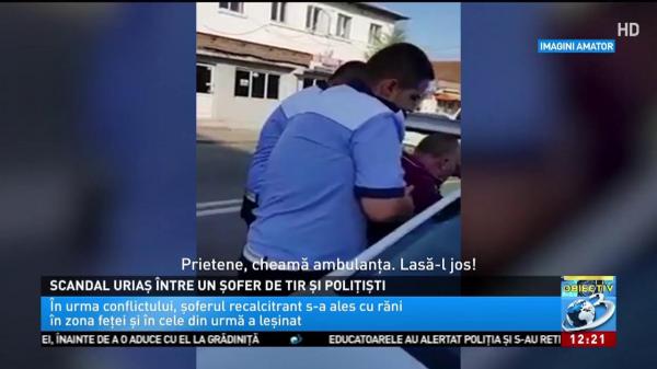 Scandal uriaş în trafic, la Piteşti! Şofer plin de sânge, după ce s-a luptat cu 5 poliţişti care voiau să îl încătuşeze. De la ce a pornit conflictul