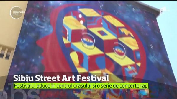 Sibiul este invadat de culoare! Zeci de artişti români şi străini îşi expun picturile spectaculoase la Street Art Festival