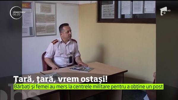 Ţară, ţară, vrem ostaşi! Armata Română cauta voluntari care să se înroleze