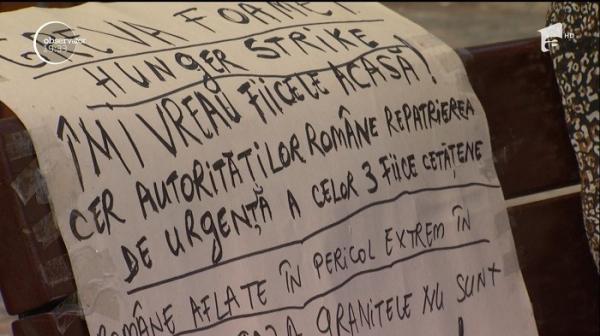 O mamă disperată din București e în greva foamei. Cere ajutor pentru fiicele sale, care ar fi captive în Orientul Mijlociu