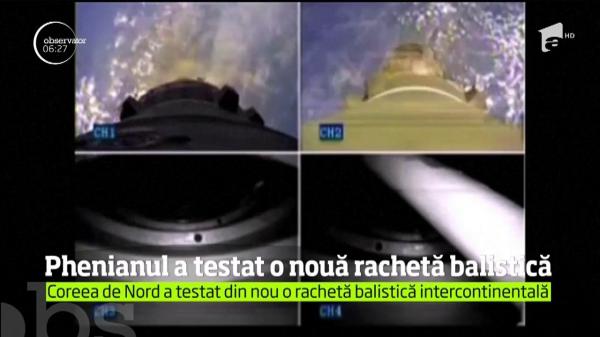 Coreea de Nord a testat din nou o RACHETĂ BALISTICĂ intercontinentală