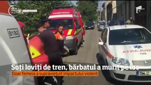 Încă o tragedie pe calea ferată! Doi soţi, SPULBERAŢI de tren în Timiş. O victimă a murit pe loc