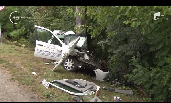 Clipe de groază pe DN 1! Şofer în stare critică, după un accident groaznic în "curba morţii" de la Româneşti