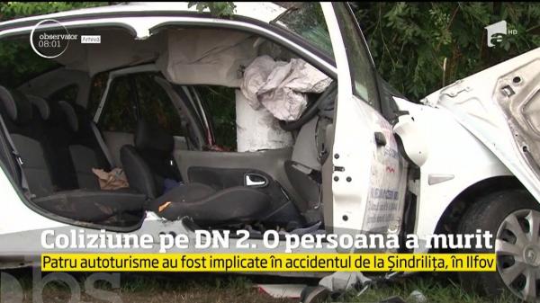 Patru maşini au fost implicate într-un grav accident în Ilfov. Două persoane au murit