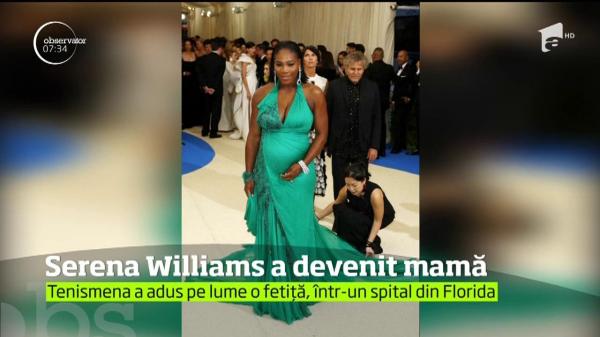 Serena Williams a devenit mamă! Tenismena a adus pe lume o fetiţă noaptea trecută!